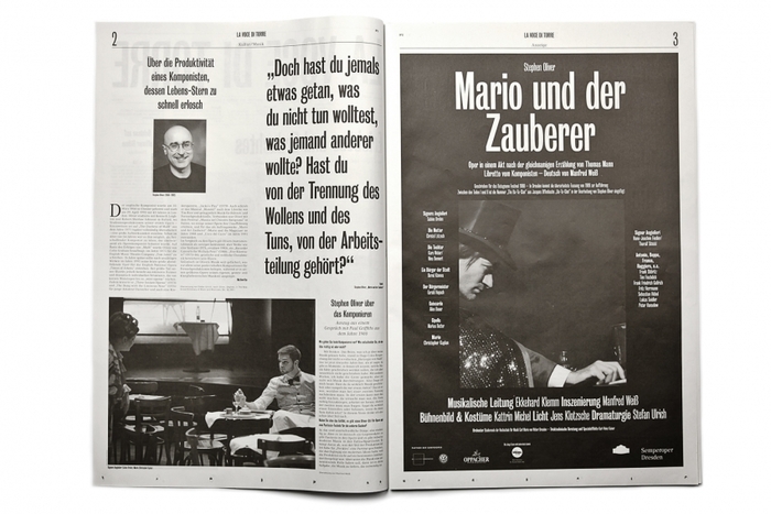 La voce di Torre: programme for the play Mario und der Zauberer 2