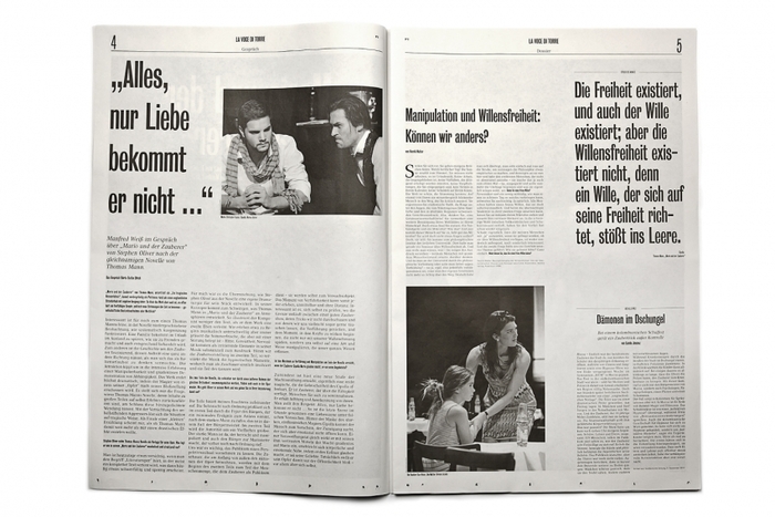 La voce di Torre: programme for the play Mario und der Zauberer 3