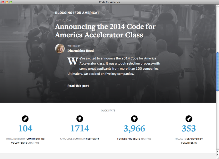 Code for America website 2
