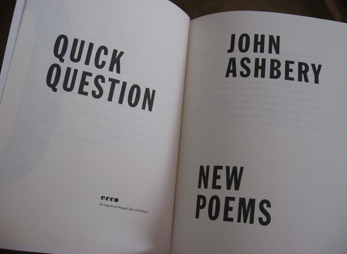 Quick Question by John Ashbery 2