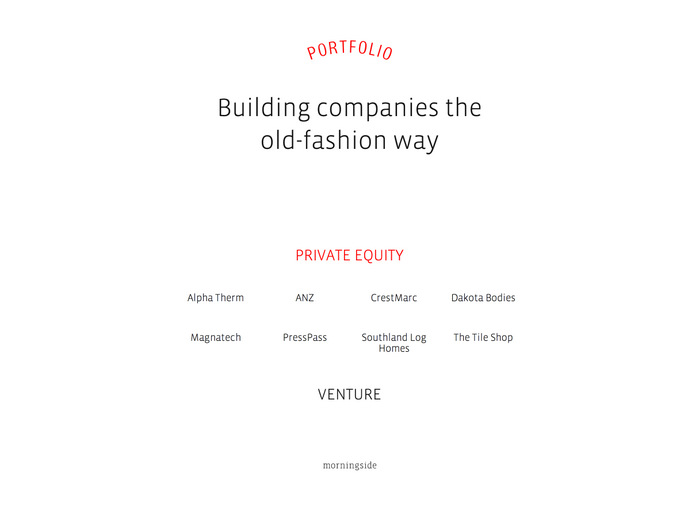 Morningside Group website 4