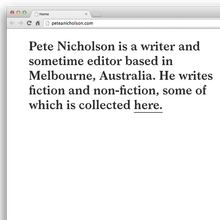 Pete Nicholson Website