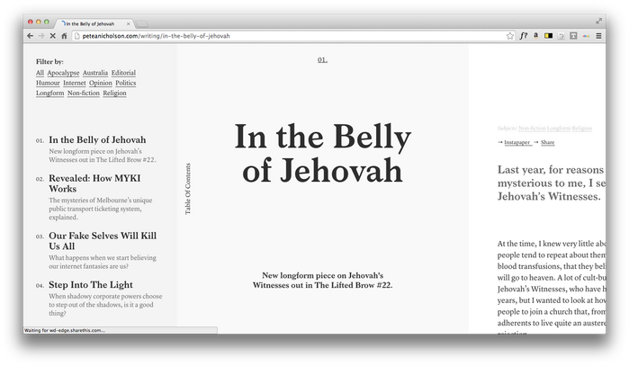 Pete Nicholson Website 5