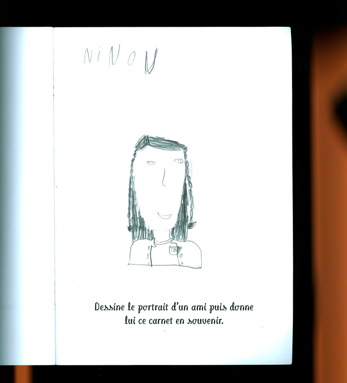 “Draw a portrait of a friend and gave him this booklet to remember.”