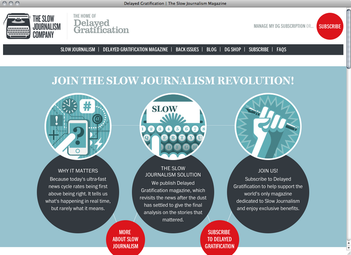 The Slow Journalism Company website 1