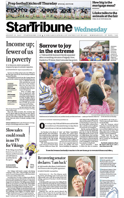 Minneapolis StarTribune front pages 5