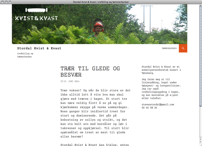 Stordal Kvist & Kvast website 1