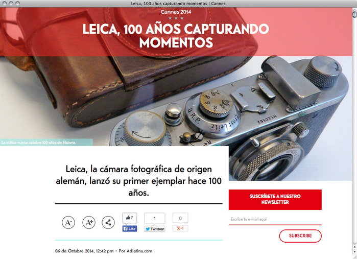 Cannes en México website 3