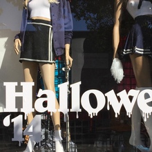 American Apparel: Halloween window display