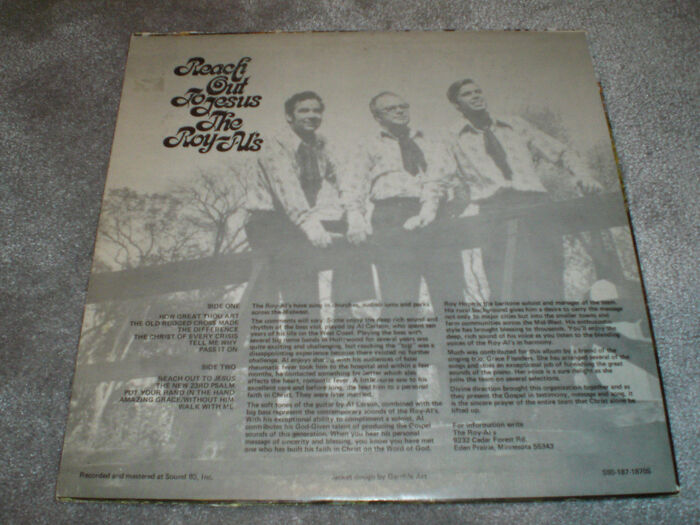 The Roy-Al’s – Reach Out To Jesus album art 3