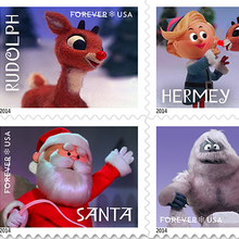 <cite>Rudolph the Red-Nosed Reindeer</cite> postage stamps
