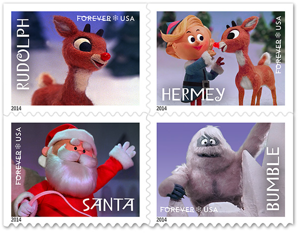 Rudolph the Red-Nosed Reindeer postage stamps 1