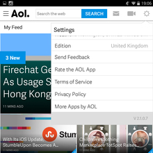 Aol website and app