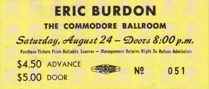 Saturday: Eric Burdon (1975)