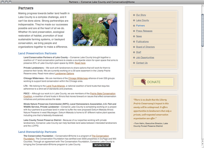 Conserve Lake County website 3