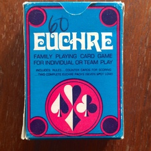 Euchre card game packaging