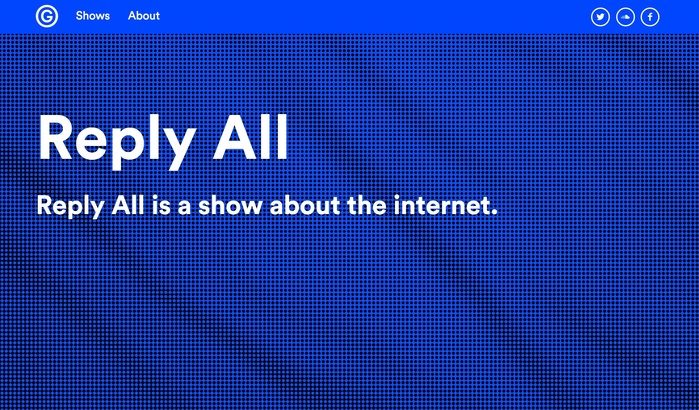 Gimlet Media logo and website 2