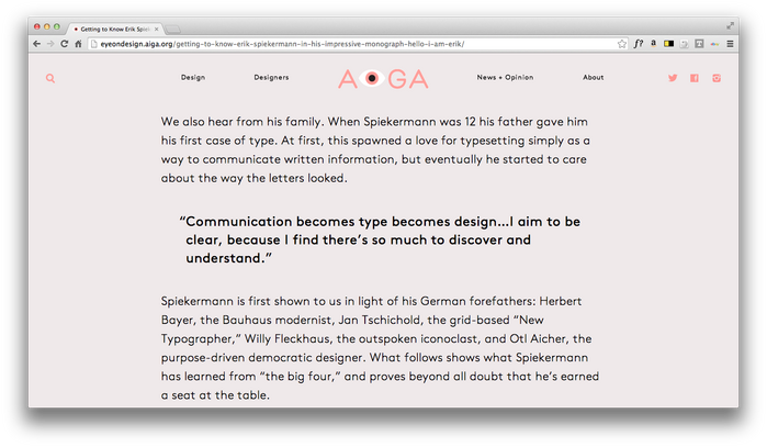 Eye On Design: AIGA Blog 3