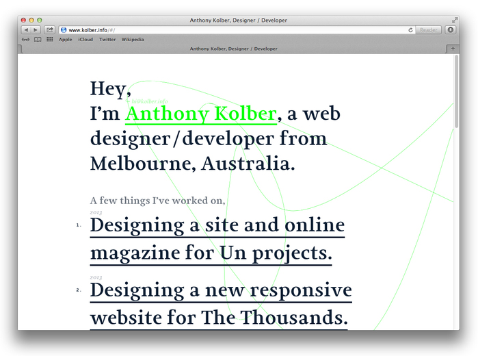 Anthony Kolber website 2