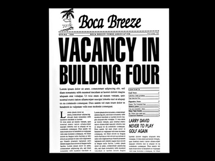 Boca Breeze newsletters in Seinfeld 3
