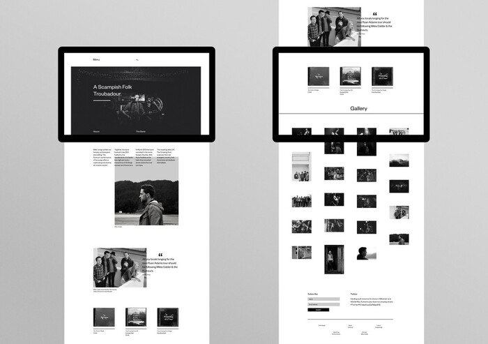 Miles Calder &amp; The Rumours website 2