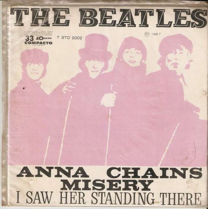 The Beatles – “Anna / “Chains” / “Misery” / “I Saw Her Standing There” Brazilian and Peruvian EP covers 1