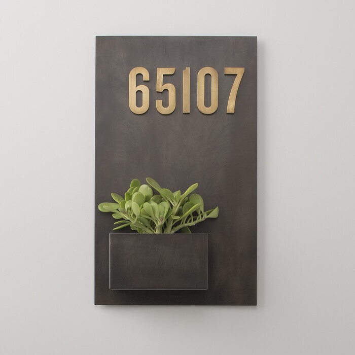 Schoolhouse Steel Planter and Magnetic House Numbers 1