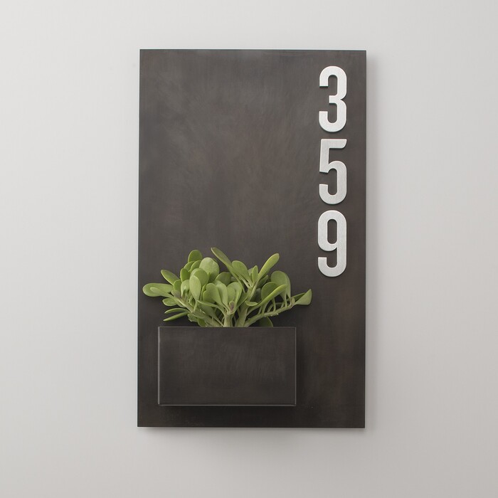 Schoolhouse Steel Planter and Magnetic House Numbers 2