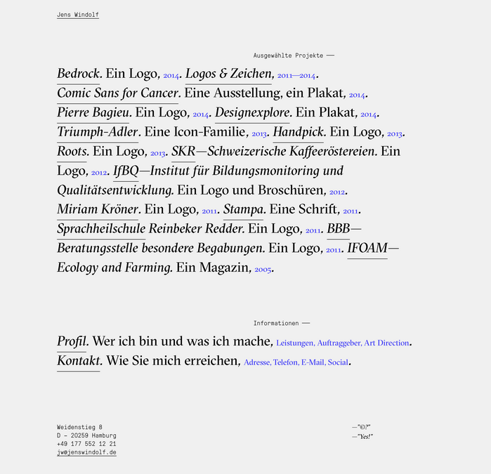 Jens Windolf – Grafikdesign und Art Direction 1