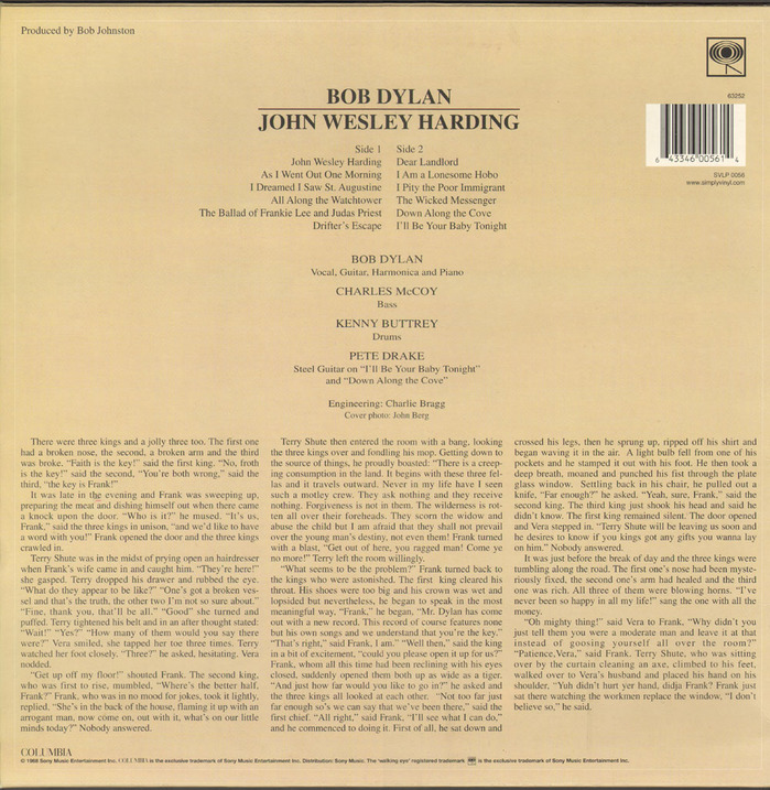 John Wesley Harding by Bob Dylan 2