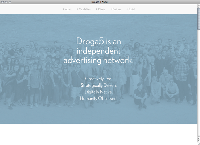 Droga5 website 2