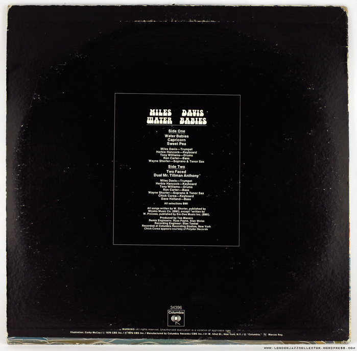 Miles Davis – Water Babies album art 2