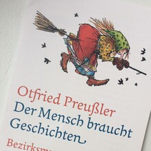 <cite>Otfried Preußler: Der Mensch braucht Geschichten</cite> exhibition