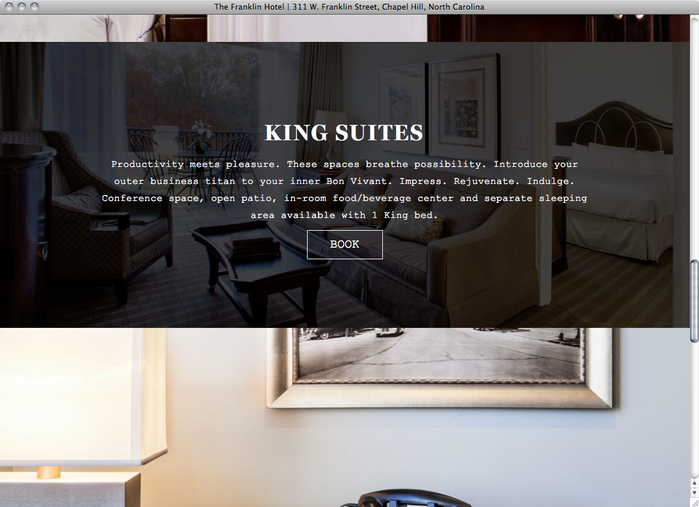 The Franklin Hotel NC website 3