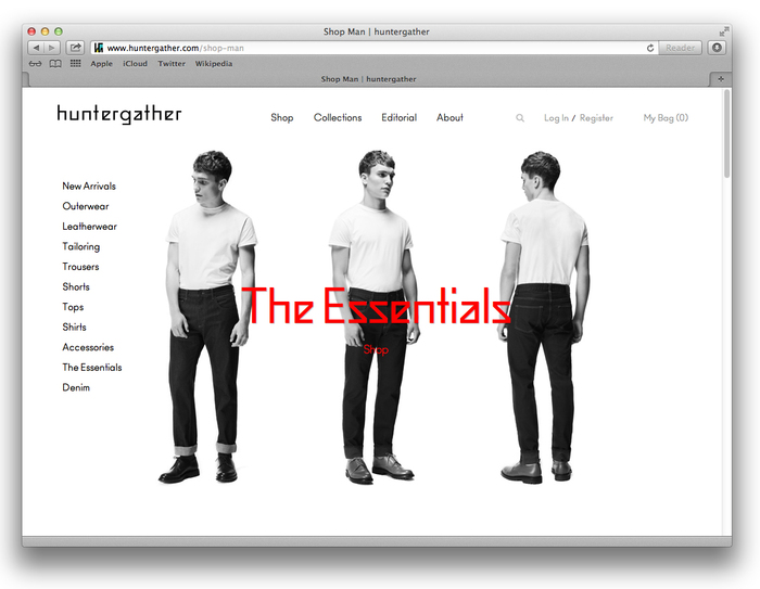 Huntergather website 2