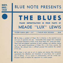 <cite>The Blues</cite> release sheet <cite>The Blues</cite> release sheet