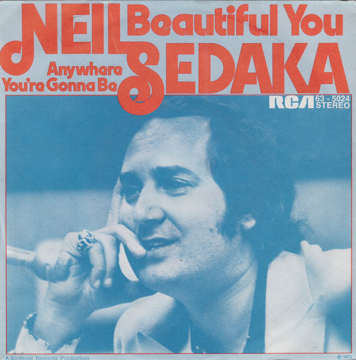 Neil Sedaka – “Beautiful You”&nbsp;/ “Anywhere You’re Gonna Be” German single cover