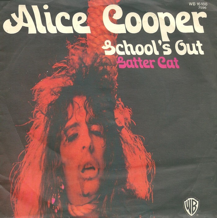 Alice Cooper – “School's Out” / “Gutter Cat” German single covers Alice Cooper – “School's Out” / “Gutter Cat” German single covers