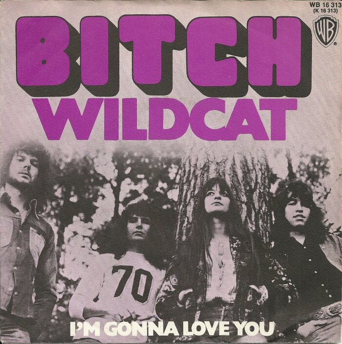 Bitch – “Wildcat” / “I’m Gonna Love You” German single cover
