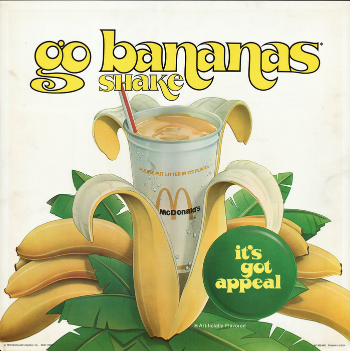 Banana shake ad by McDonald’s