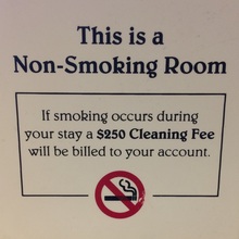 This is a Non-Smoking Room