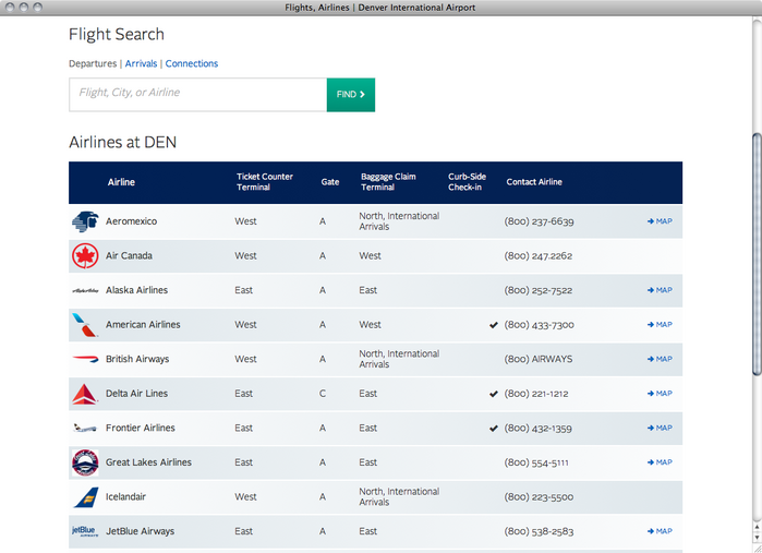 Denver International Airport website 2