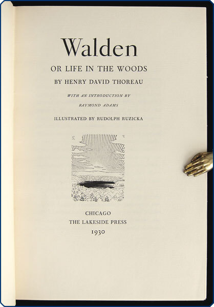 Walden, or Life in the Woods (The Lakeside Press edition) 2