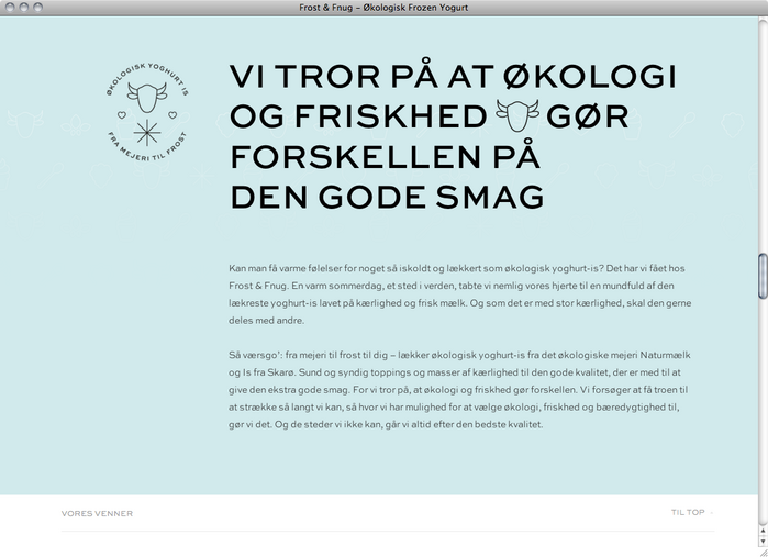 Frost & Fnug website 2