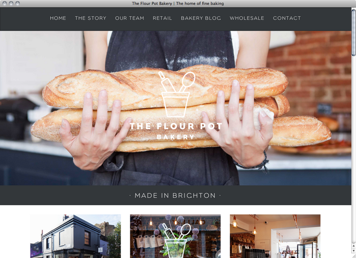 The Flour Pot Bakery website 1
