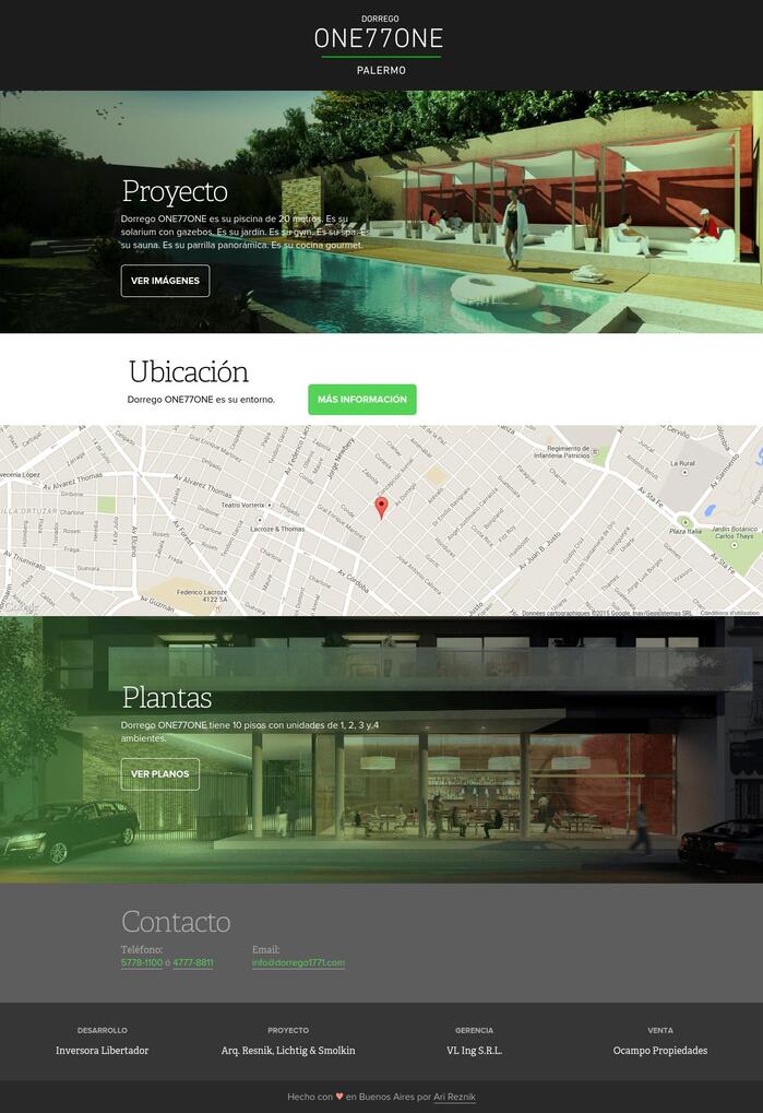 Dorrego ONE77ONE website 1