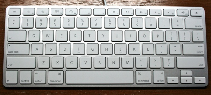 Apple Keyboard (A1242), introduced with the iMac revision in 2009.