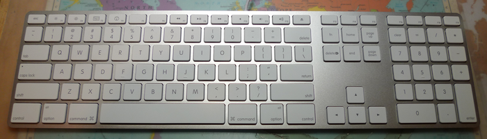 Apple Keyboard (A1243), introduced in 2007.