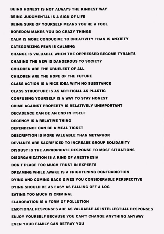 Truisms by Jenny Holzer, Between Bridges 2