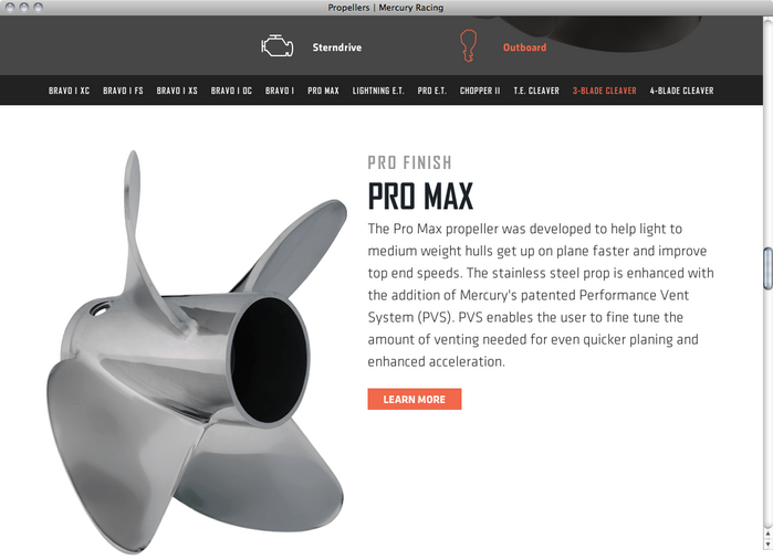 Mercury Racing website 5